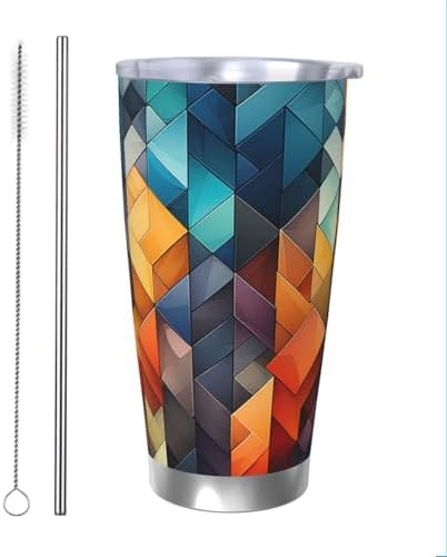 Complex geometric designs stainless steel tumbler