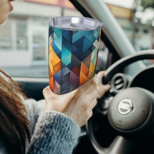 Complex geometric designs stainless steel tumbler — photo 5