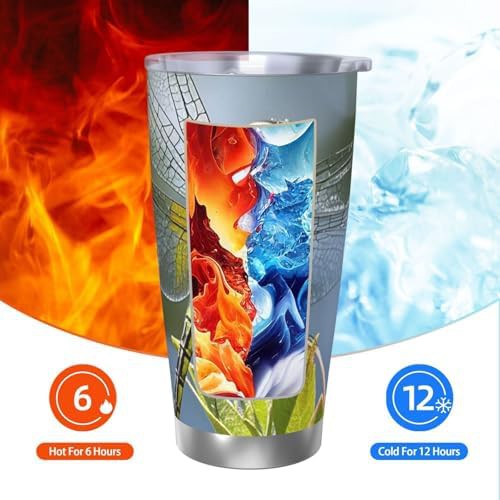Jewel dragonfly stainless steel vacuum tumbler — photo 3