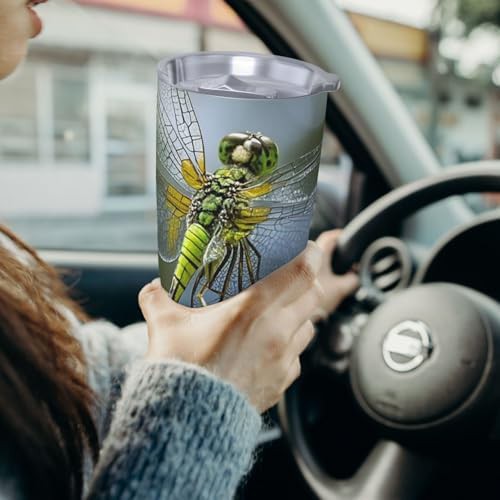 Jewel dragonfly stainless steel vacuum tumbler — photo 4