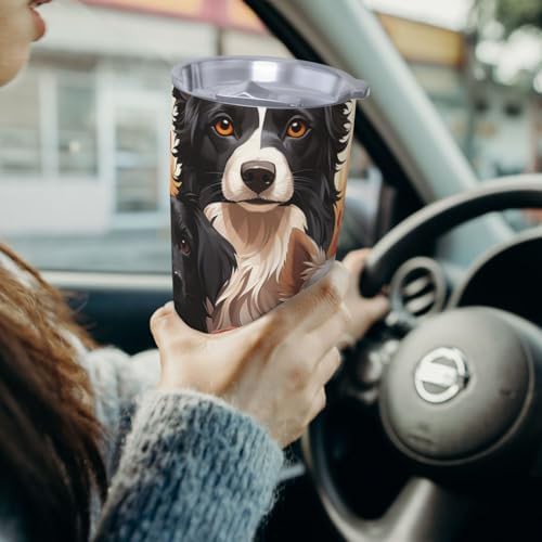 Dog in Flowers stainless steel vacuum tumbler — photo 5