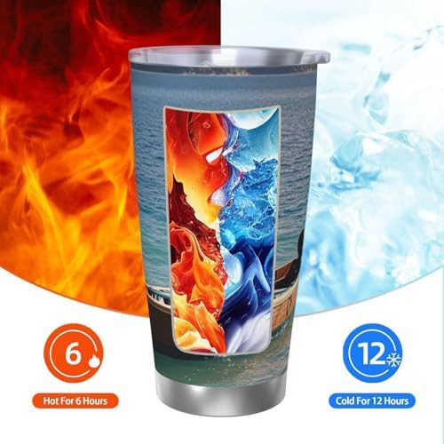 Boat on The Ocean stainless steel vacuum tumbler — photo 4