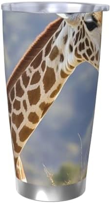 Giraffe pattern stainless steel vacuum coffee tumbler