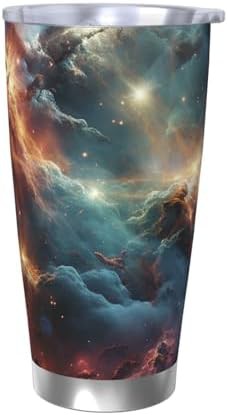 Nebula image stainless steel vacuum coffee tumbler
