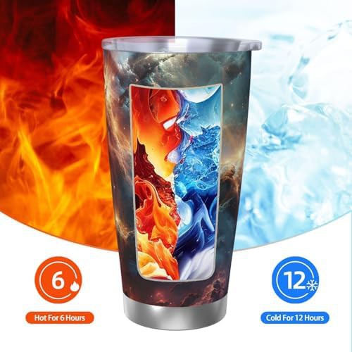 Nebula image stainless steel vacuum coffee tumbler — photo 3