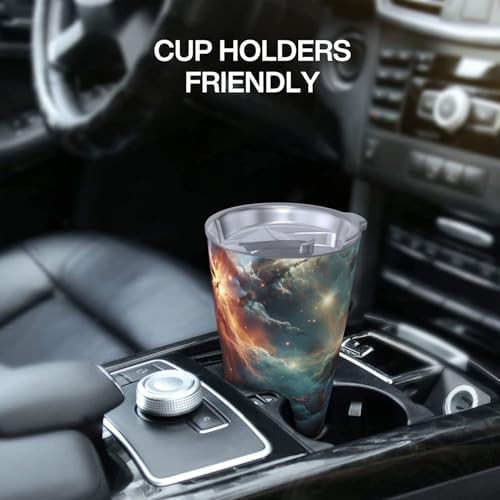 Nebula image stainless steel vacuum coffee tumbler — photo 5