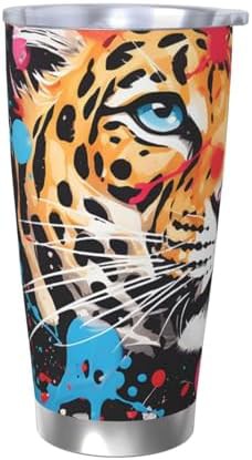 Leopard head stainless steel vacuum tumbler