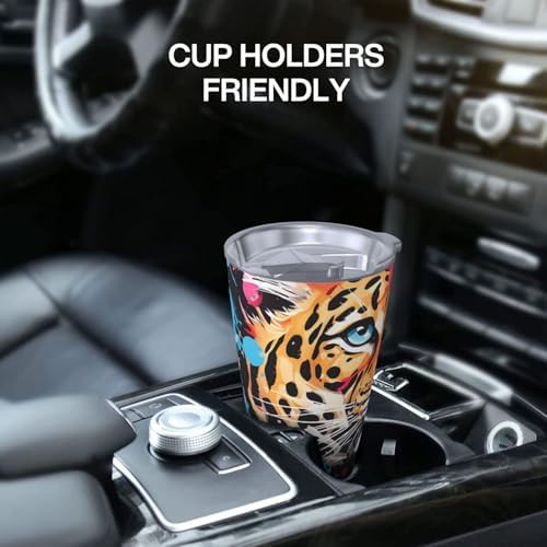 Leopard head stainless steel vacuum tumbler — photo 5