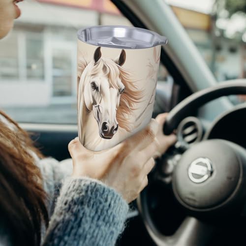 Horse image stainless steel vacuum coffee tumbler — photo 4