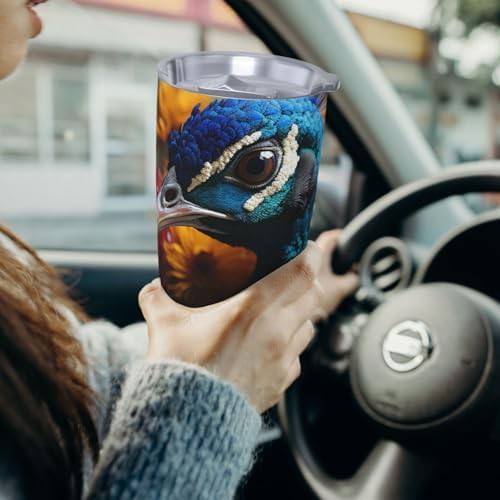 Peacock head stainless steel vacuum tumbler — photo 4
