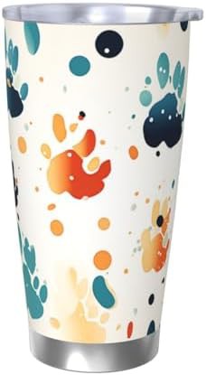 Paw prints stainless steel vacuum tumbler