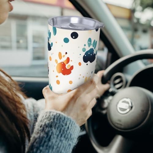 Paw prints stainless steel vacuum tumbler — photo 4