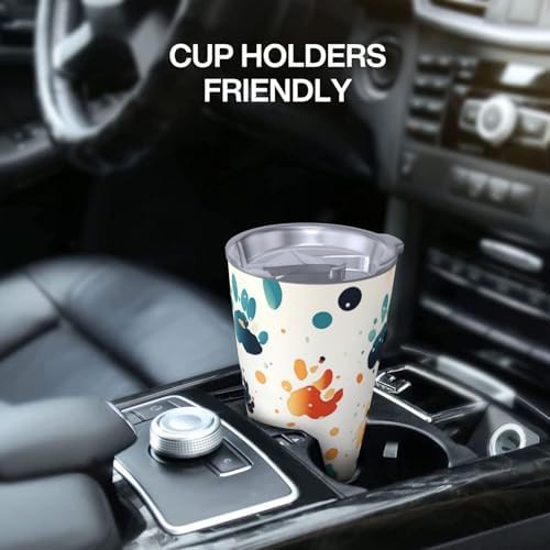 Paw prints stainless steel vacuum tumbler — photo 5