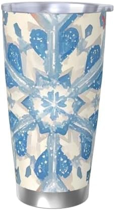 Christmas snowflake stainless steel vacuum tumbler