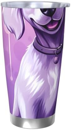 Purple dog stainless steel vacuum tumbler