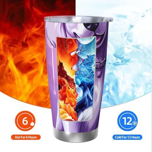 Purple dog stainless steel vacuum tumbler — photo 3