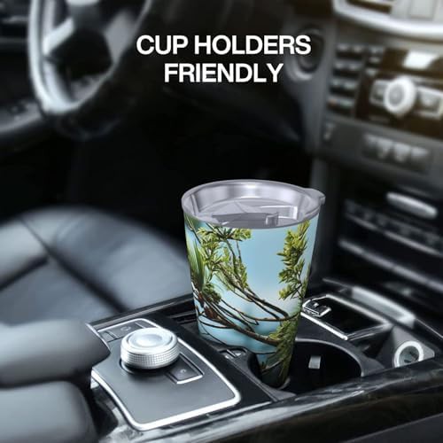 Pine branches and leaves stainless steel tumbler — photo 5