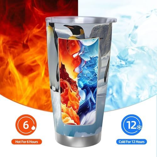 Penguins On The Iceberg stainless steel tumbler — photo 3
