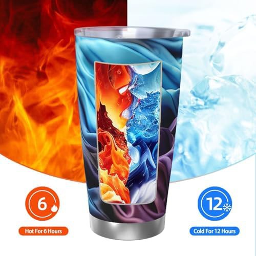 Gradient fabric stainless steel vacuum tumbler — photo 3