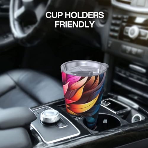 Rainbow leaves stainless steel vacuum tumbler — photo 5
