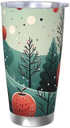 Hawthorn and tree stainless steel vacuum coffee tumbler