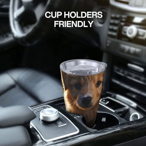 Puppy on grass stainless steel vacuum tumbler — photo 5