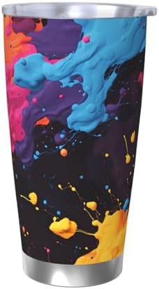 Mottled color stainless steel vacuum tumbler