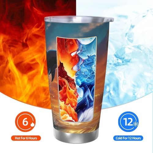 Dolphins and palm trees stainless steel tumbler — photo 4