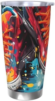 Dyed shoes stainless steel vacuum tumbler