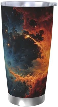 Nebula image stainless steel vacuum tumbler