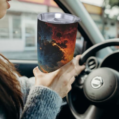 Nebula image stainless steel vacuum tumbler — photo 4