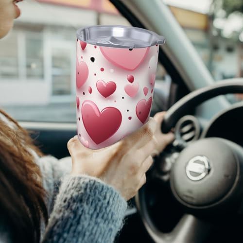 Heart shaped pattern stainless steel vacuum coffee tumbler — photo 4