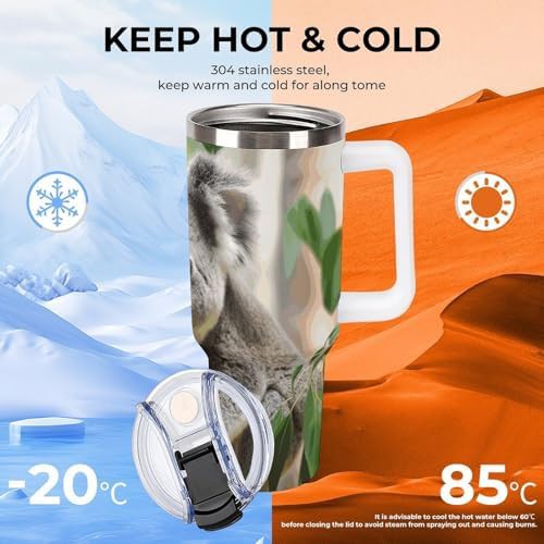 White koala 40 oz insulated tumbler — photo 5