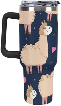 Camel pink heart pattern 40 oz tumbler — photo 4