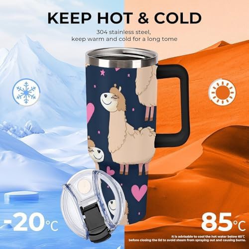 Camel pink heart pattern 40 oz tumbler — photo 5