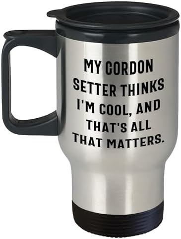 Gordon setter quote stainless steel travel mug 14oz