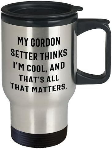 Gordon setter quote stainless steel travel mug 14oz — photo 2