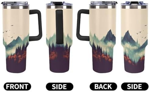 Black Insulated Cup with Mountain Landscape — photo 5