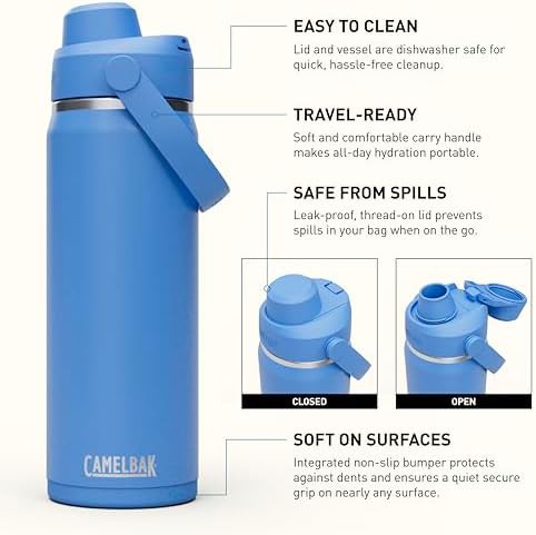 Thrive chug stainless steel water bottle 20oz blue — photo 3