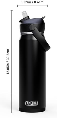 Thrive flip straw stainless water bottle 25oz black — photo 4