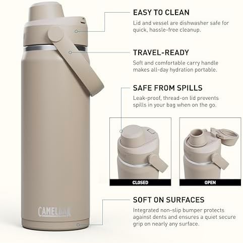 Thrive chug stainless steel water bottle 20oz stone — photo 3