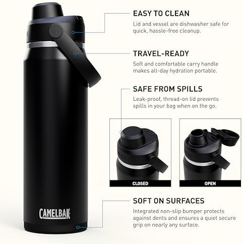 Thrive chug stainless steel water bottle 25oz black — photo 3