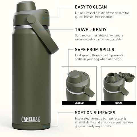 Thrive chug stainless steel water bottle 20oz moss — photo 3