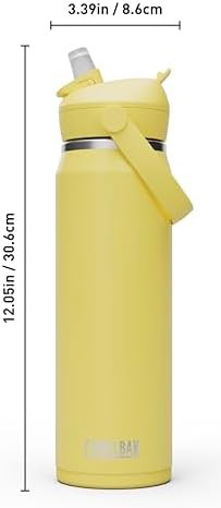 Thrive flip straw stainless water bottle 25oz yellow — photo 4
