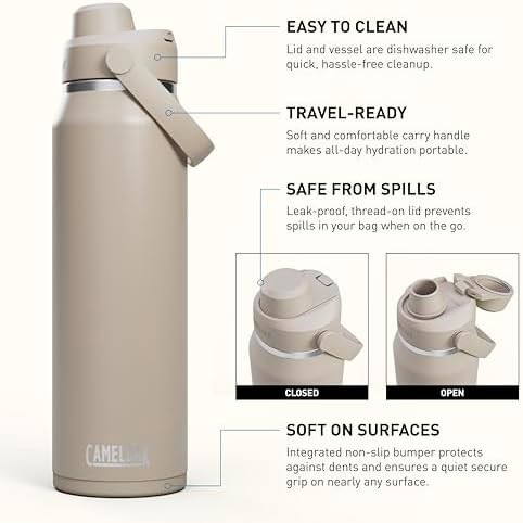 Stone gray chug lid bottle 32 oz — photo 3