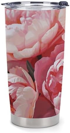 Peony flowers blossom insulated 20 oz tumbler