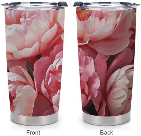 Peony flowers blossom insulated 20 oz tumbler — photo 3