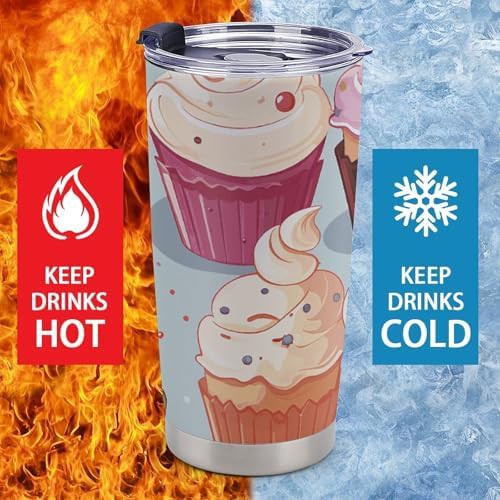 Delicious cupcakes pattern 20 oz tumbler — photo 4