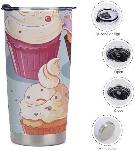 Delicious cupcakes pattern 20 oz tumbler — photo 5