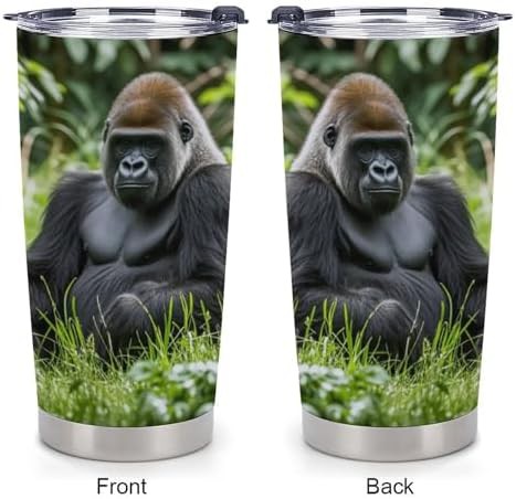 Gorilla in the grass insulated 20 oz tumbler — photo 3